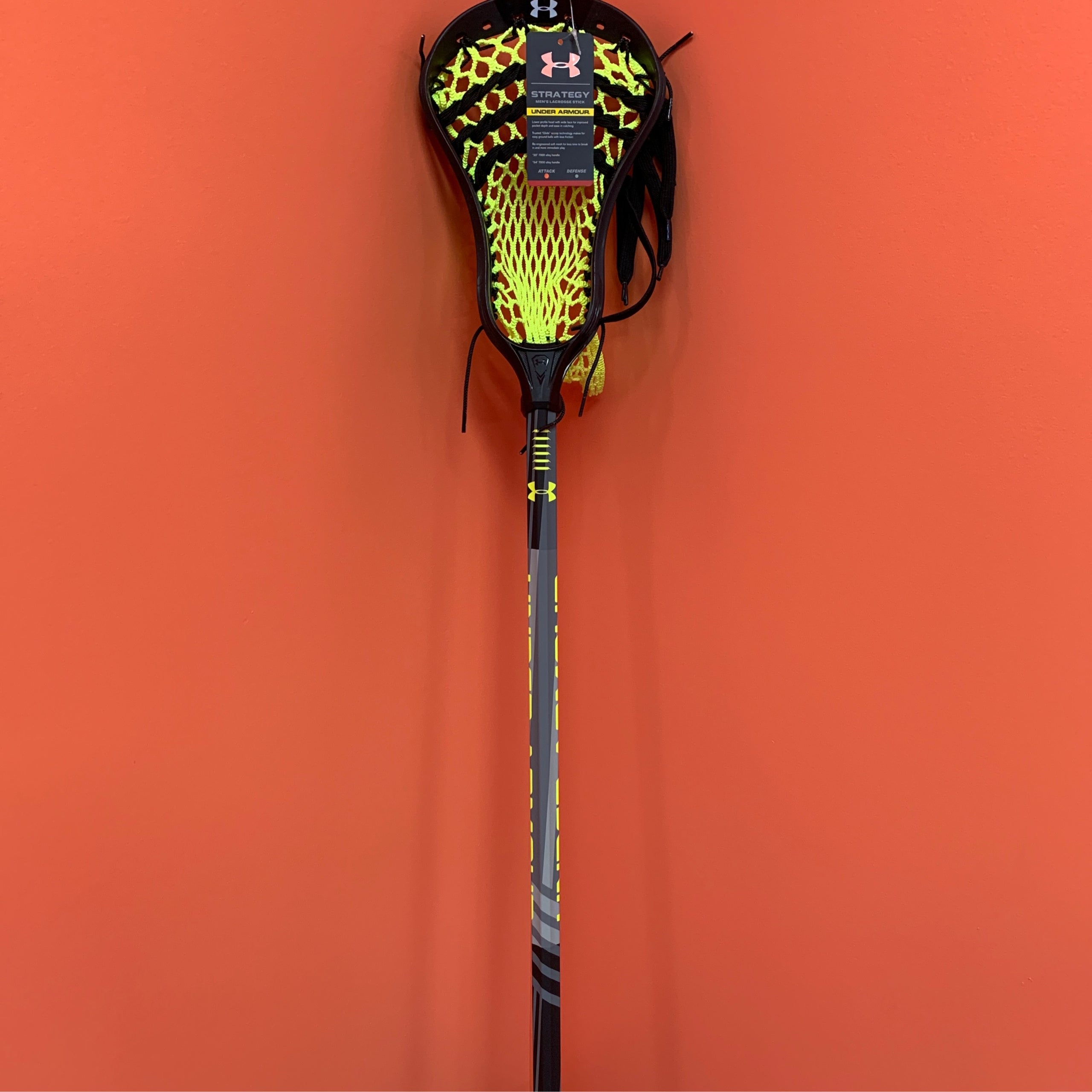 Under Armour Strategy 2 Black lime Total Control Lacrosse